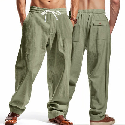 Herren Cargohose aus Leinen mit entspannter Passform | Atmungsaktive Sommerhose | MGTZ-6 