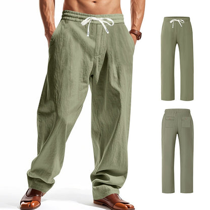 Herren Cargohose aus Leinen mit entspannter Passform | Atmungsaktive Sommerhose | MGTZ-6 