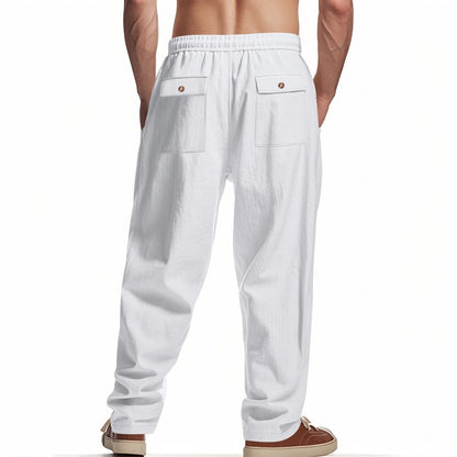Herren Cargohose aus Leinen mit entspannter Passform | Atmungsaktive Sommerhose | MGTZ-6 