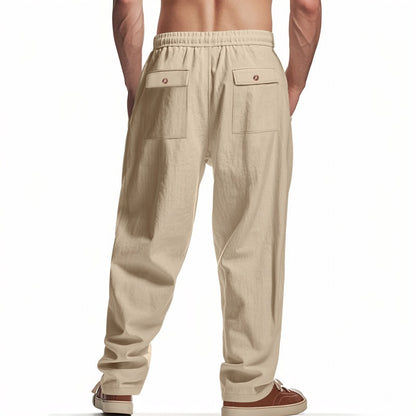 Herren Cargohose aus Leinen mit entspannter Passform | Atmungsaktive Sommerhose | MGTZ-6 