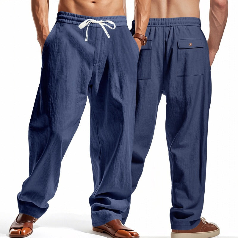 Herren Cargohose aus Leinen mit entspannter Passform | Atmungsaktive Sommerhose | MGTZ-6 