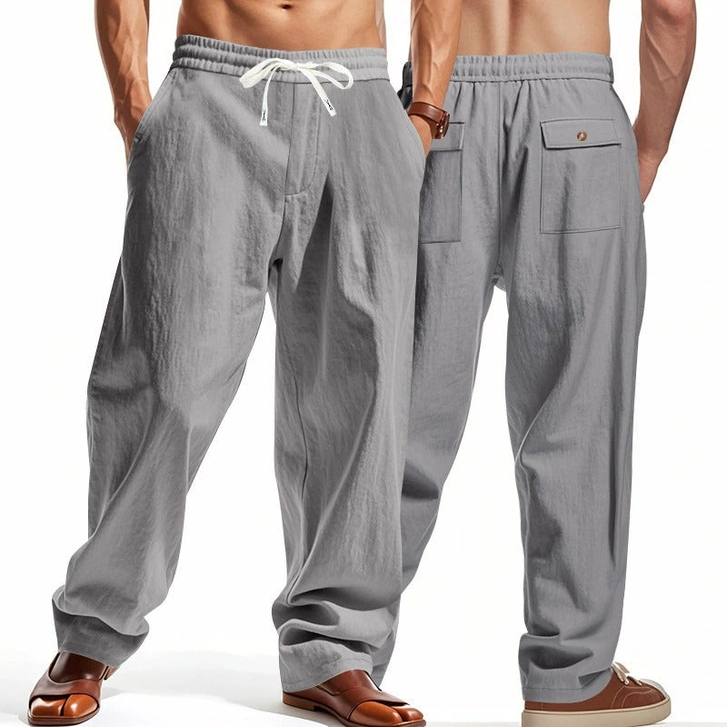 Herren Cargohose aus Leinen mit entspannter Passform | Atmungsaktive Sommerhose | MGTZ-6 