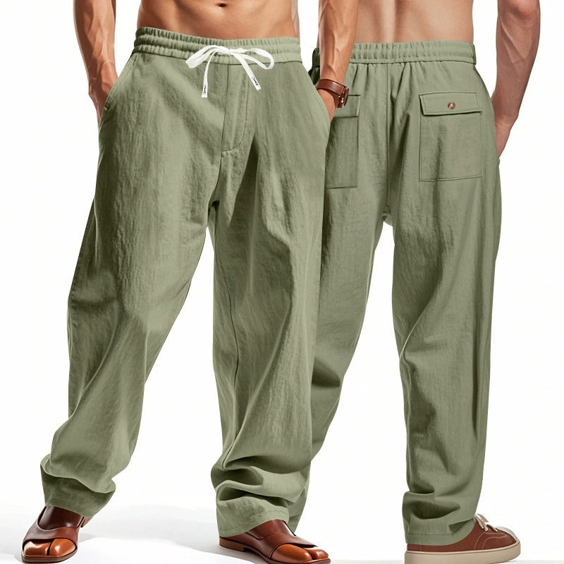 Herren Cargohose aus Leinen mit entspannter Passform | Atmungsaktive Sommerhose | MGTZ-6 