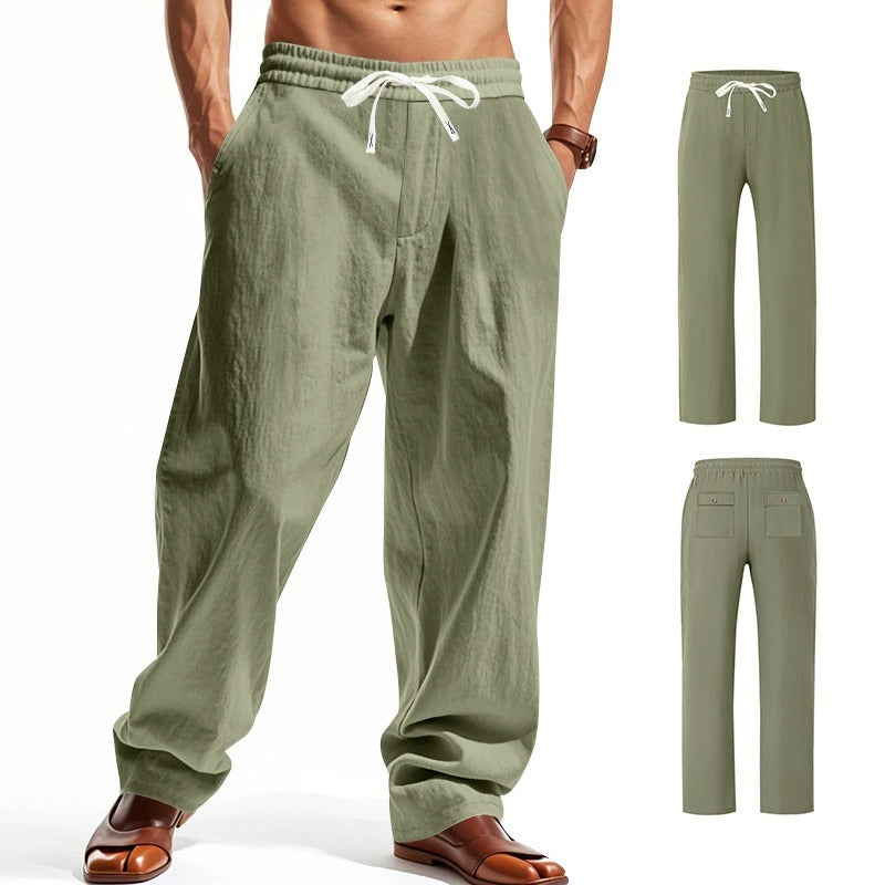 Herren Cargohose aus Leinen mit entspannter Passform | Atmungsaktive Sommerhose | MGTZ-6 
