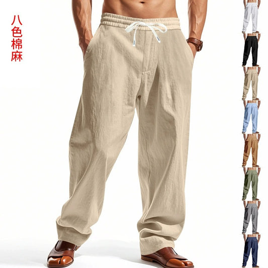 Herren Cargohose aus Leinen mit entspannter Passform | Atmungsaktive Sommerhose | MGTZ-6 