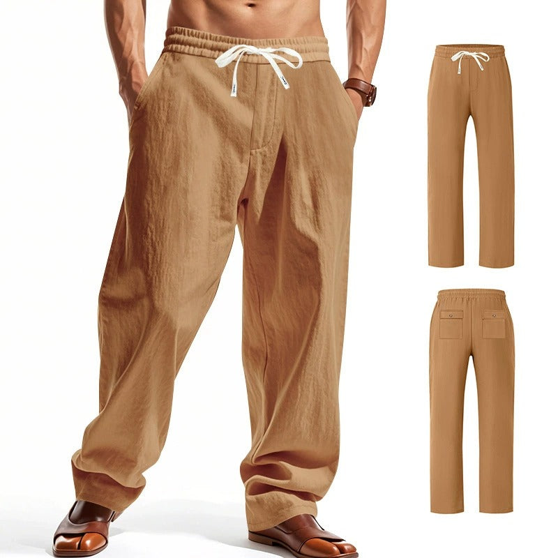 Herren Cargohose aus Leinen mit entspannter Passform | Atmungsaktive Sommerhose | MGTZ-6 