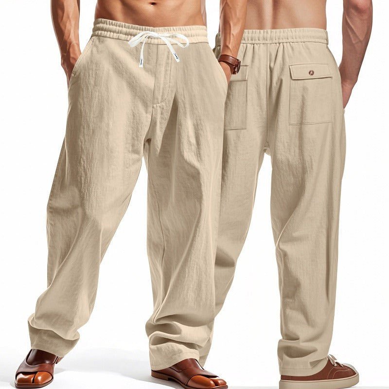 Herren Cargohose aus Leinen mit entspannter Passform | Atmungsaktive Sommerhose | MGTZ-6 
