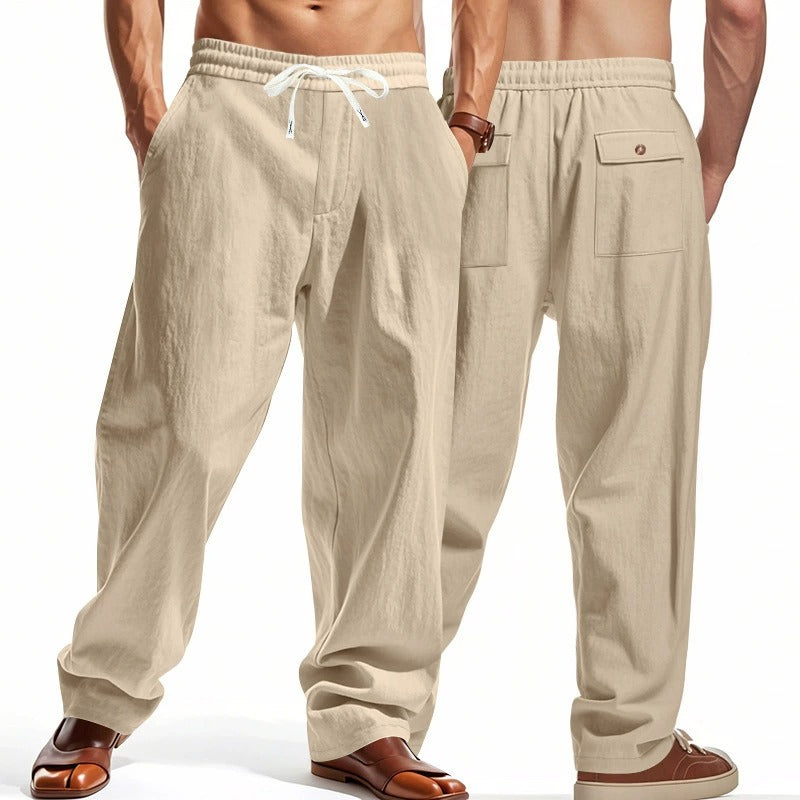 Herren Cargohose aus Leinen mit entspannter Passform | Atmungsaktive Sommerhose | MGTZ-6 