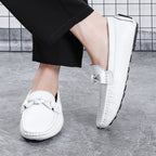 Herren-Loafer aus echtem Leder – Klassischer Fahr-Mokassin mit Anti-Rutsch-Sohle | 0063 
