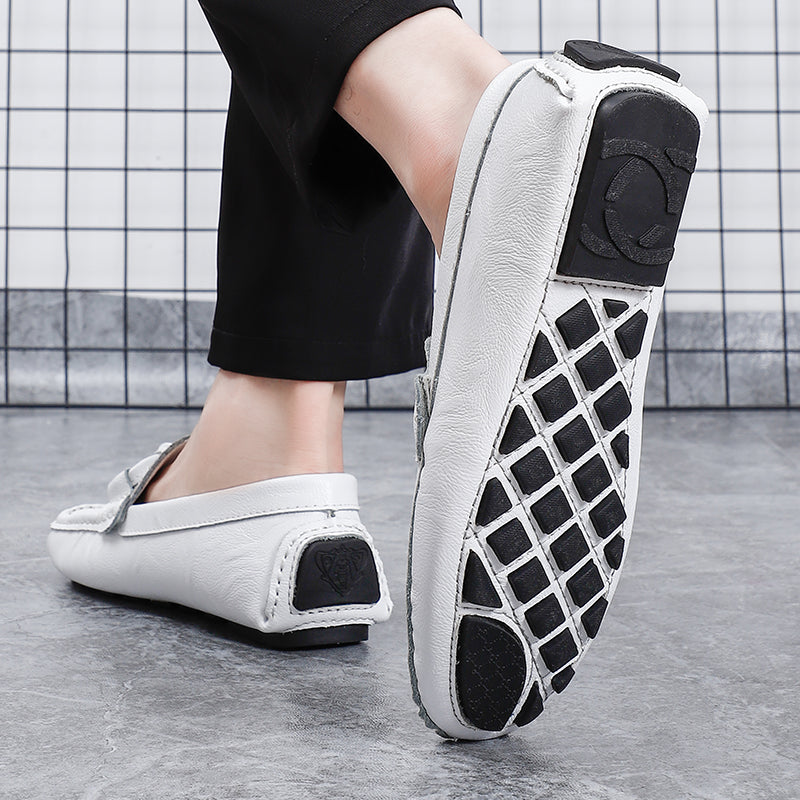 Herren-Loafer aus echtem Leder – Klassischer Fahr-Mokassin mit Anti-Rutsch-Sohle | 0063 