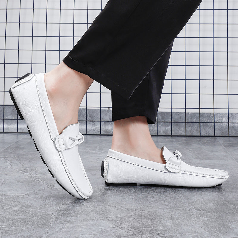 Herren-Loafer aus echtem Leder – Klassischer Fahr-Mokassin mit Anti-Rutsch-Sohle | 0063 