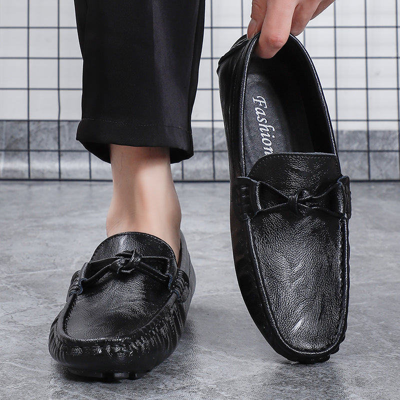 Herren-Loafer aus echtem Leder – Klassischer Fahr-Mokassin mit Anti-Rutsch-Sohle | 0063 