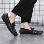Herren-Loafer aus echtem Leder – Klassischer Fahr-Mokassin mit Anti-Rutsch-Sohle | 0063 