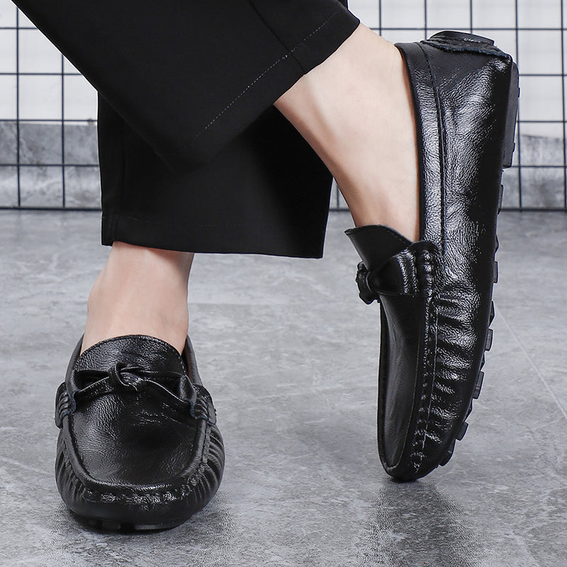 Herren-Loafer aus echtem Leder – Klassischer Fahr-Mokassin mit Anti-Rutsch-Sohle | 0063 