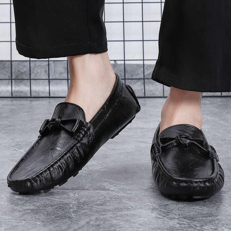 Herren-Loafer aus echtem Leder – Klassischer Fahr-Mokassin mit Anti-Rutsch-Sohle | 0063 