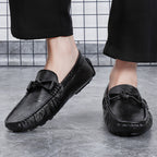 Herren-Loafer aus echtem Leder – Klassischer Fahr-Mokassin mit Anti-Rutsch-Sohle | 0063 
