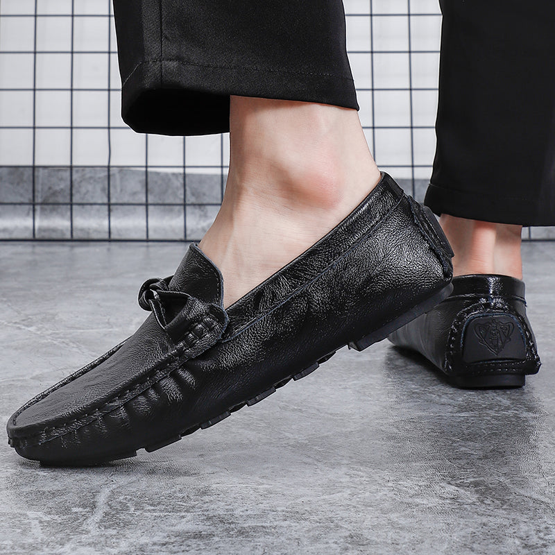 Herren-Loafer aus echtem Leder – Klassischer Fahr-Mokassin mit Anti-Rutsch-Sohle | 0063 
