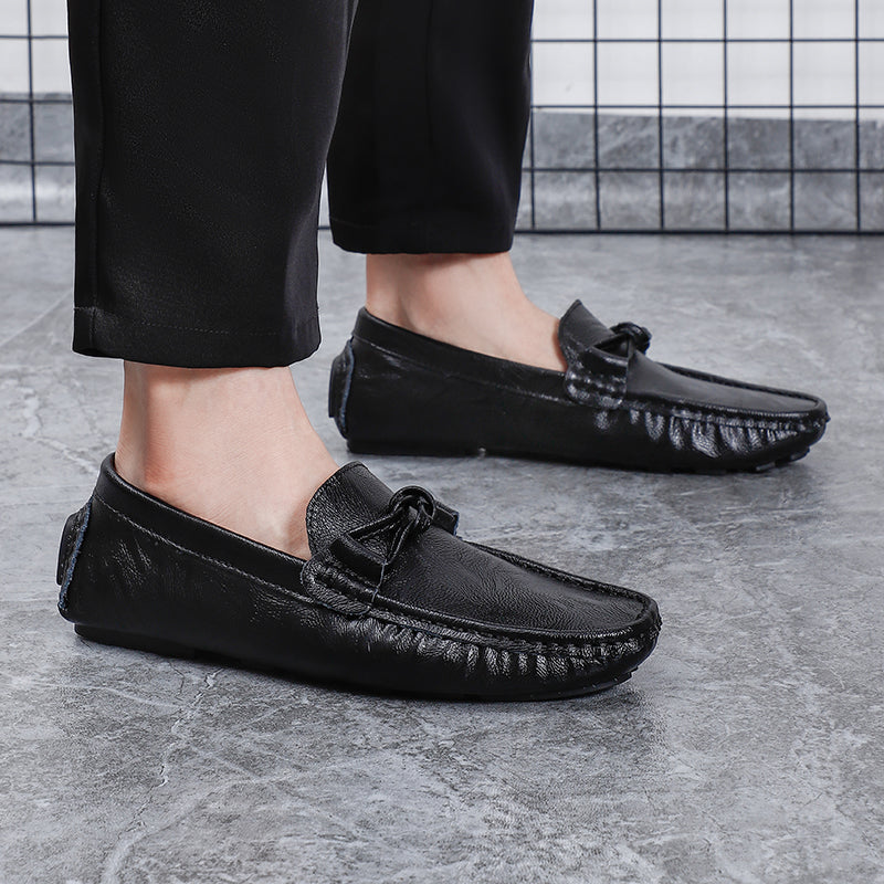 Herren-Loafer aus echtem Leder – Klassischer Fahr-Mokassin mit Anti-Rutsch-Sohle | 0063 