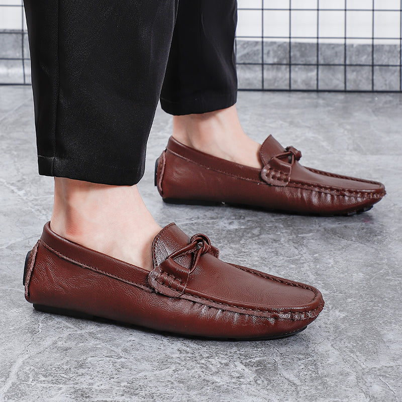 Herren-Loafer aus echtem Leder – Klassischer Fahr-Mokassin mit Anti-Rutsch-Sohle | 0063 