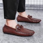 Herren-Loafer aus echtem Leder – Klassischer Fahr-Mokassin mit Anti-Rutsch-Sohle | 0063 
