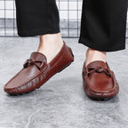 Herren-Loafer aus echtem Leder – Klassischer Fahr-Mokassin mit Anti-Rutsch-Sohle | 0063 