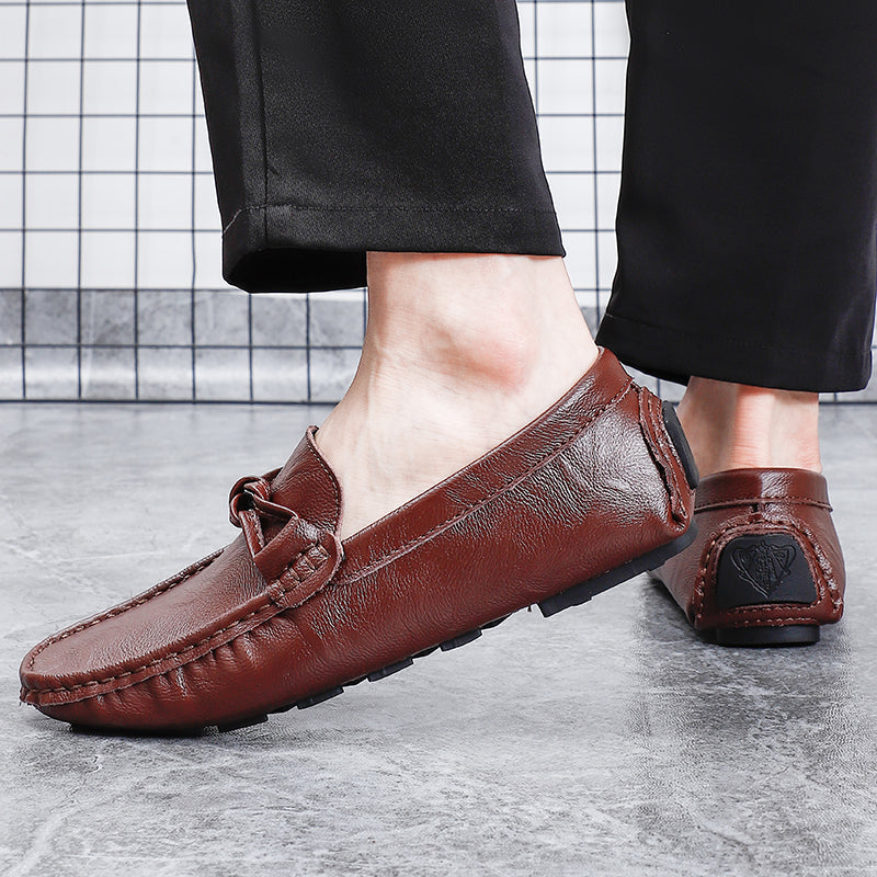 Herren-Loafer aus echtem Leder – Klassischer Fahr-Mokassin mit Anti-Rutsch-Sohle | 0063 