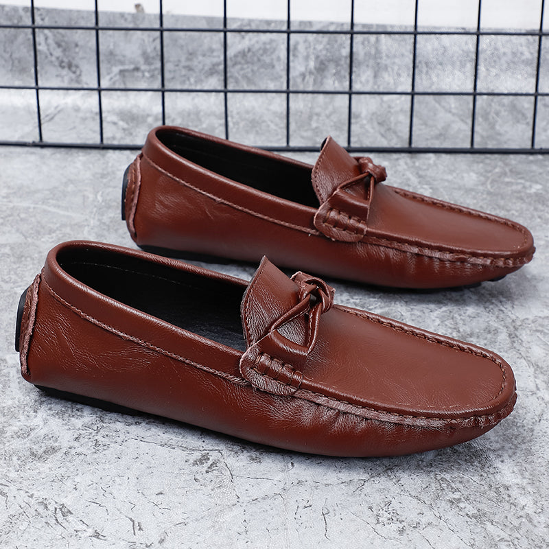 Herren-Loafer aus echtem Leder – Klassischer Fahr-Mokassin mit Anti-Rutsch-Sohle | 0063 