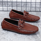 Herren-Loafer aus echtem Leder – Klassischer Fahr-Mokassin mit Anti-Rutsch-Sohle | 0063 