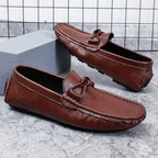 Herren-Loafer aus echtem Leder – Klassischer Fahr-Mokassin mit Anti-Rutsch-Sohle | 0063 