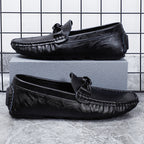 Herren-Loafer aus echtem Leder – Klassischer Fahr-Mokassin mit Anti-Rutsch-Sohle | 0063 