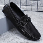 Herren-Loafer aus echtem Leder – Klassischer Fahr-Mokassin mit Anti-Rutsch-Sohle | 0063 
