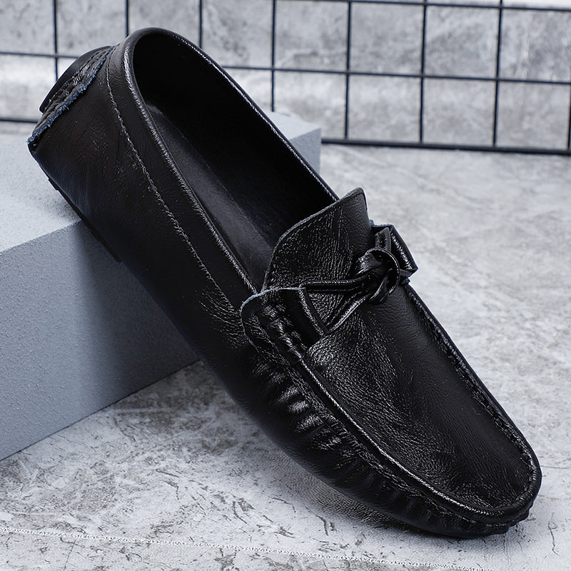 Herren-Loafer aus echtem Leder – Klassischer Fahr-Mokassin mit Anti-Rutsch-Sohle | 0063 