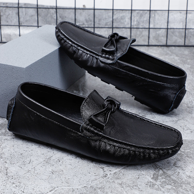 Herren-Loafer aus echtem Leder – Klassischer Fahr-Mokassin mit Anti-Rutsch-Sohle | 0063 