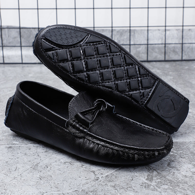 Herren-Loafer aus echtem Leder – Klassischer Fahr-Mokassin mit Anti-Rutsch-Sohle | 0063 