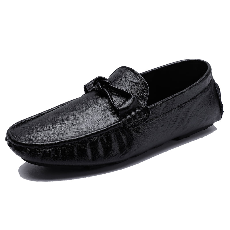 Herren-Loafer aus echtem Leder – Klassischer Fahr-Mokassin mit Anti-Rutsch-Sohle | 0063 