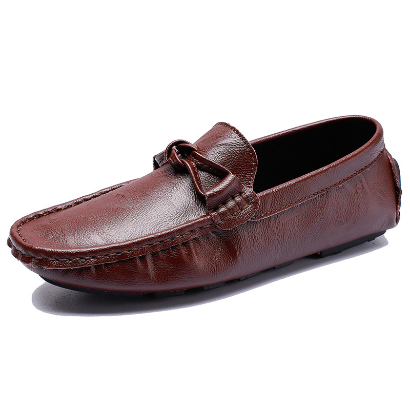 Herren-Loafer aus echtem Leder – Klassischer Fahr-Mokassin mit Anti-Rutsch-Sohle | 0063 