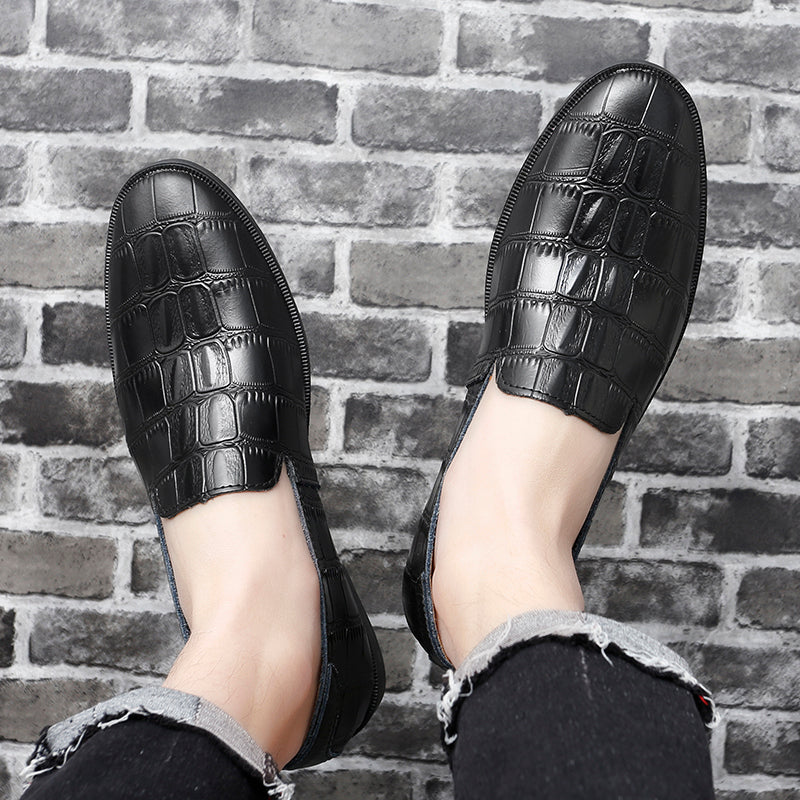 Mocassins décontractés d'été pour hommes, chaussures respirantes en cuir véritable | 2207 