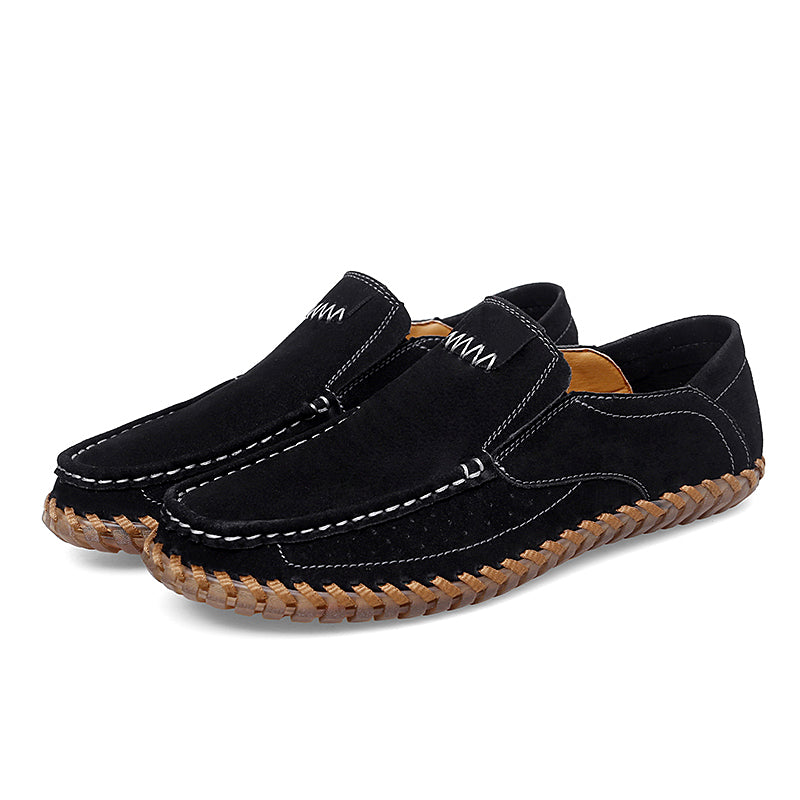 Handgefertigte Herren-Loafer aus Wildleder in Übergröße – Slip-On-Fahrerschuhe | 8666 