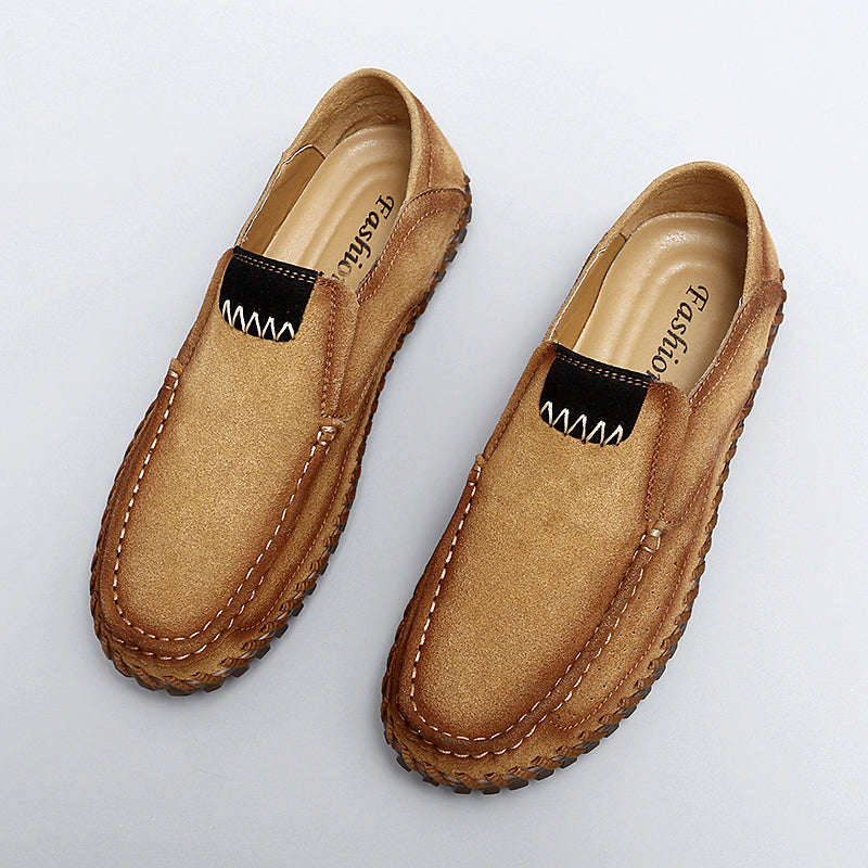 Handgefertigte Herren-Loafer aus Wildleder in Übergröße – Slip-On-Fahrerschuhe | 8666 