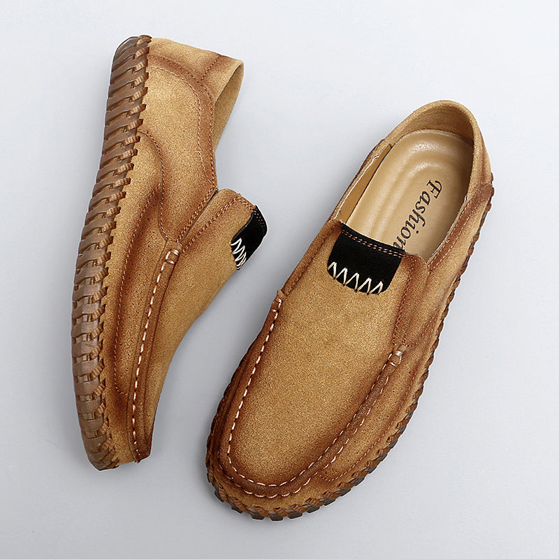 Handgefertigte Herren-Loafer aus Wildleder in Übergröße – Slip-On-Fahrerschuhe | 8666 