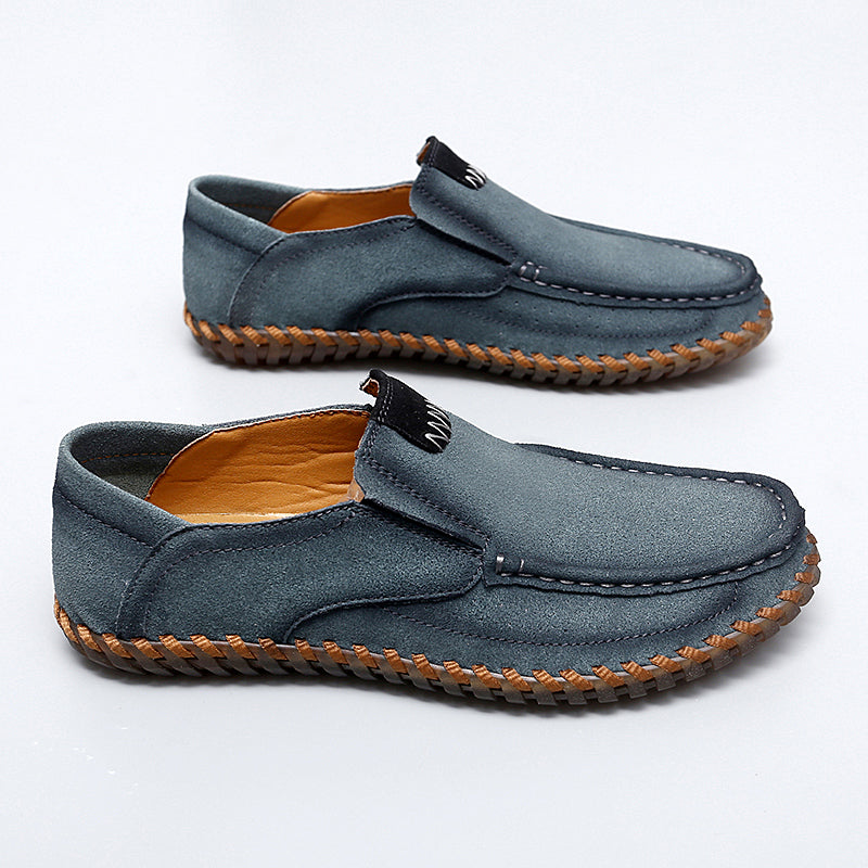 Handgefertigte Herren-Loafer aus Wildleder in Übergröße – Slip-On-Fahrerschuhe | 8666 