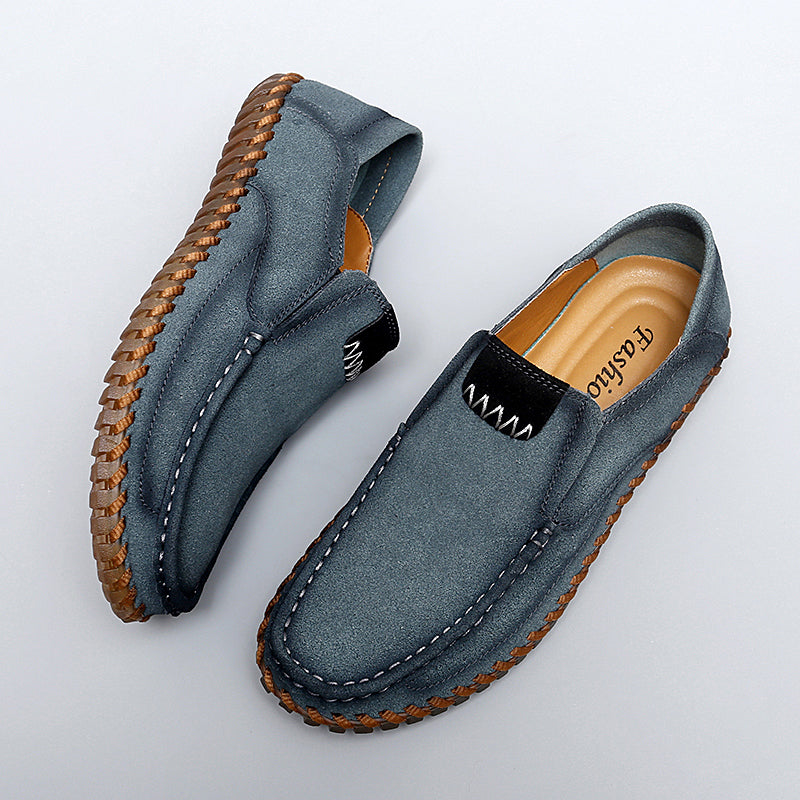 Handgefertigte Herren-Loafer aus Wildleder in Übergröße – Slip-On-Fahrerschuhe | 8666 