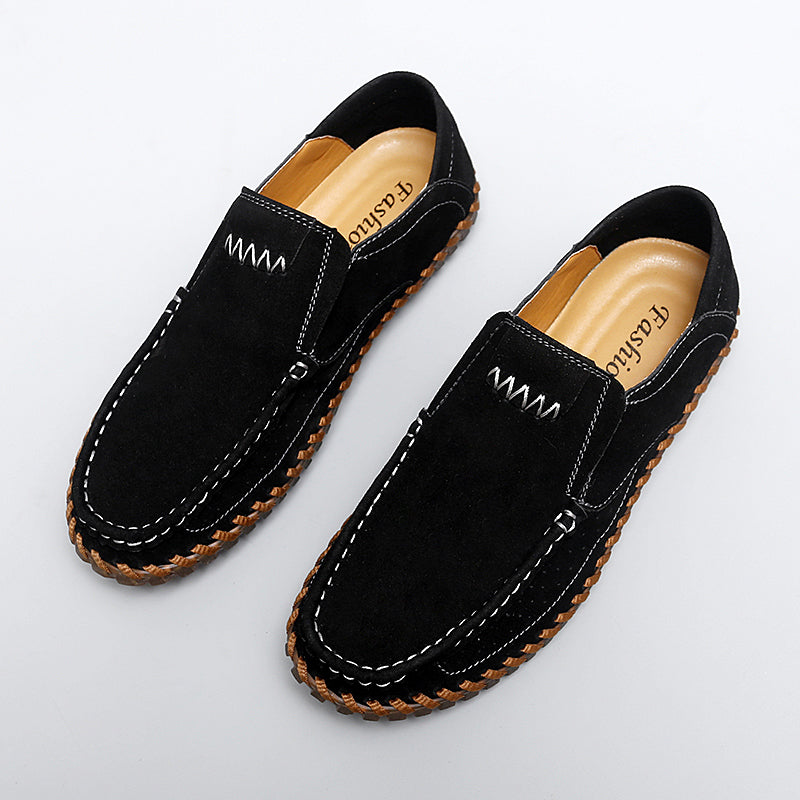 Handgefertigte Herren-Loafer aus Wildleder in Übergröße – Slip-On-Fahrerschuhe | 8666 