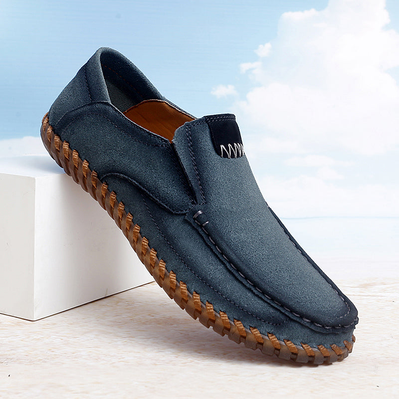 Handgefertigte Herren-Loafer aus Wildleder in Übergröße – Slip-On-Fahrerschuhe | 8666 