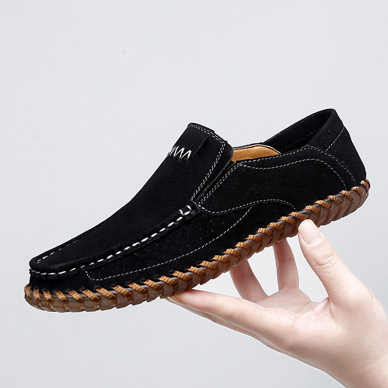Handgefertigte Herren-Loafer aus Wildleder in Übergröße – Slip-On-Fahrerschuhe | 8666 