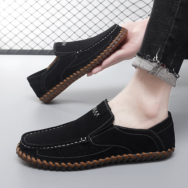 Handgefertigte Herren-Loafer aus Wildleder in Übergröße – Slip-On-Fahrerschuhe | 8666 
