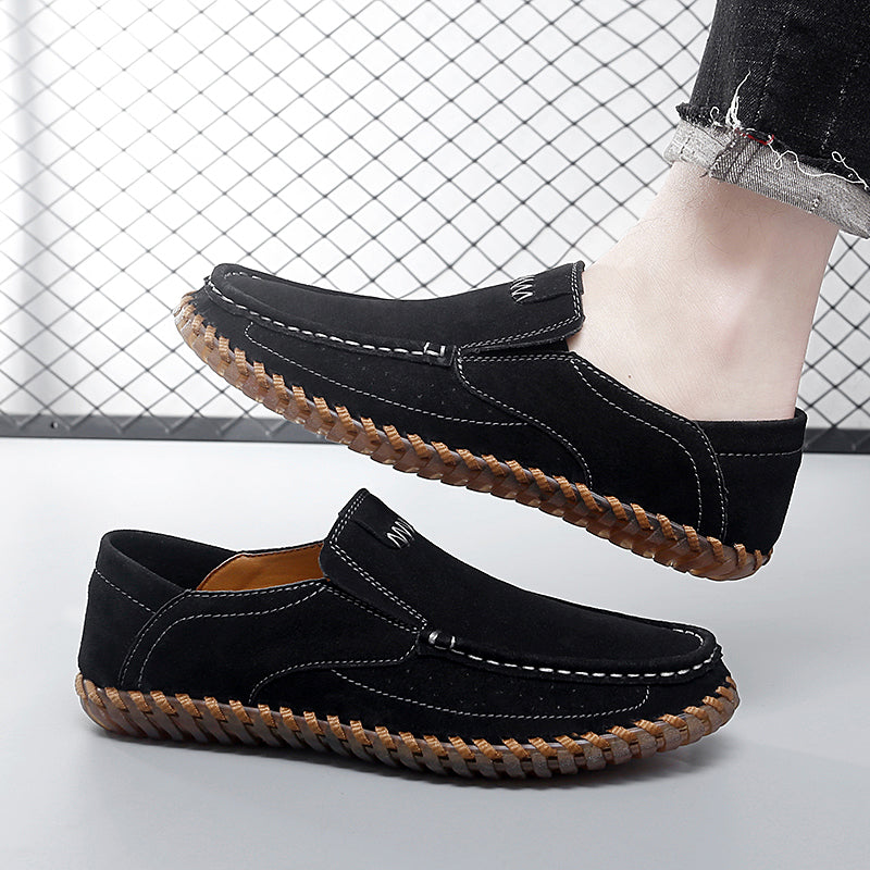 Handgefertigte Herren-Loafer aus Wildleder in Übergröße – Slip-On-Fahrerschuhe | 8666 