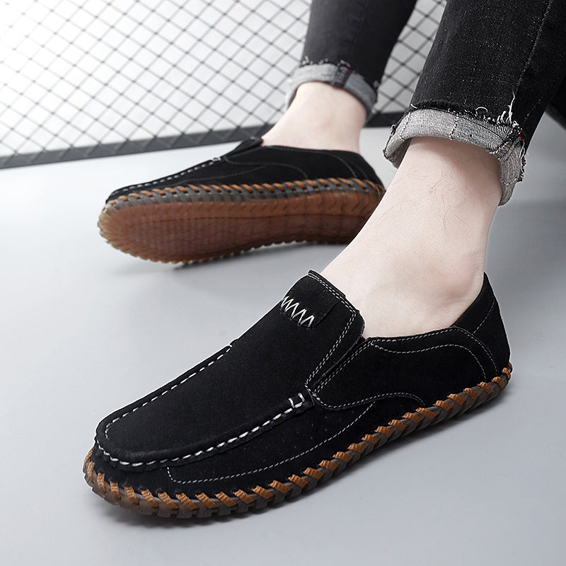 Handgefertigte Herren-Loafer aus Wildleder in Übergröße – Slip-On-Fahrerschuhe | 8666 