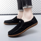 Handgefertigte Herren-Loafer aus Wildleder in Übergröße – Slip-On-Fahrerschuhe | 8666 