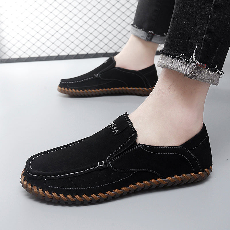 Handgefertigte Herren-Loafer aus Wildleder in Übergröße – Slip-On-Fahrerschuhe | 8666 